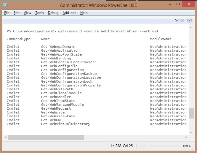 The WebAdministration module