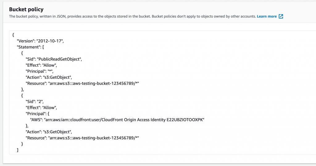CloudFront Policy