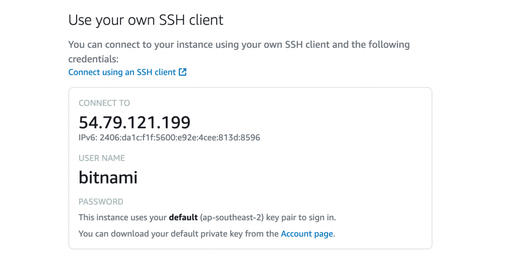 AWS Lightsail IP Address to Migrate to