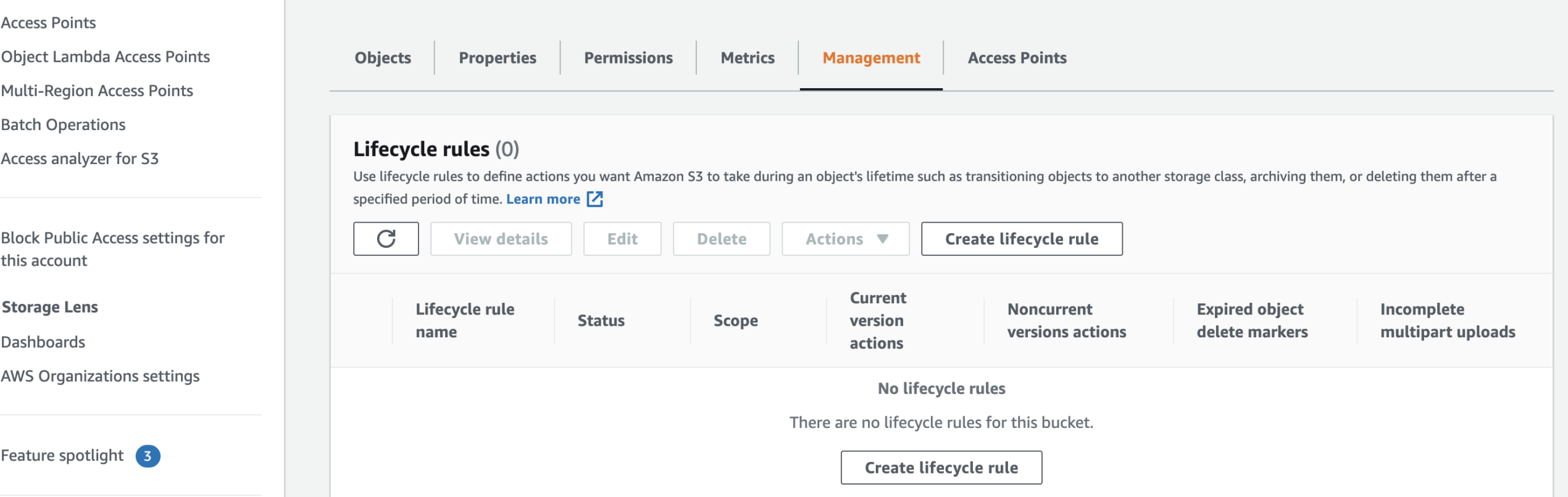 S3 Bucket Delete Old Versions Using Lifecycle Rules