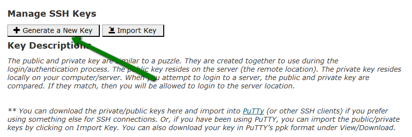 cPanel SSH Access